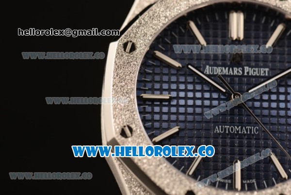 Audemars Piguet Royal Oak 41MM Clone Calibre AP 3120 Automatic Full Steel with Blue Dial and Stick Markers (EF) - Click Image to Close